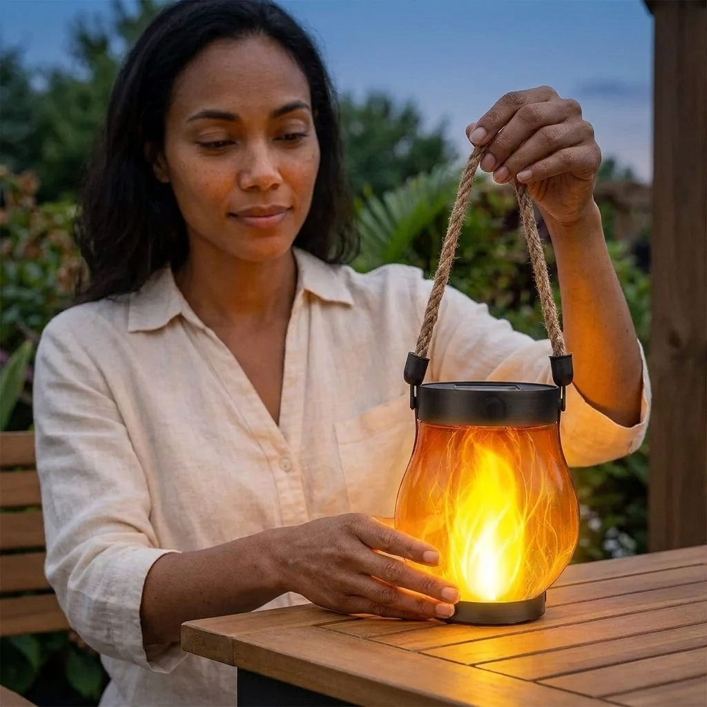 FlameGlow - Solar Flame Lamp